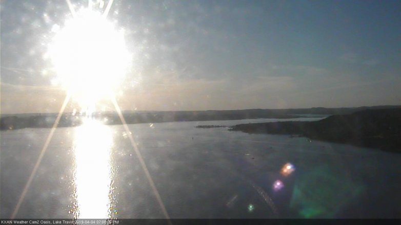 Lake Travis webcam, April 4, 2019 6:10 PM CT