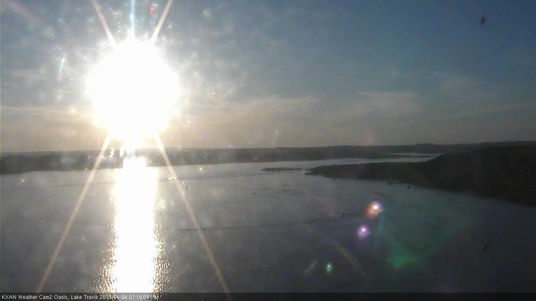 Lake Travis webcam, April 4, 2019 6:20 PM CT