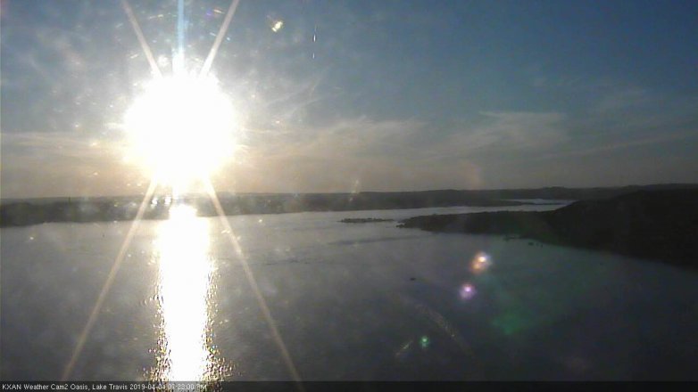 Lake Travis webcam, April 4, 2019 6:25 PM CT