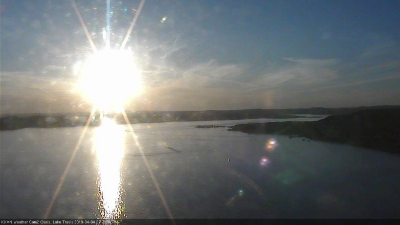 Lake Travis webcam, April 4, 2019 6:30 PM CT