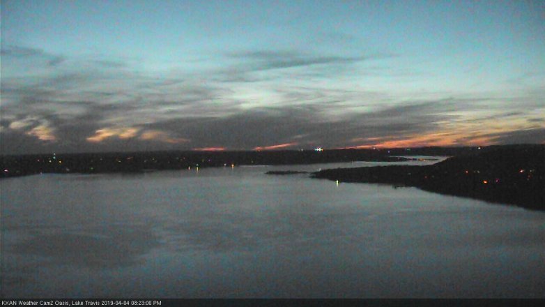 Lake Travis webcam, April 4, 2019 7:25 PM CT