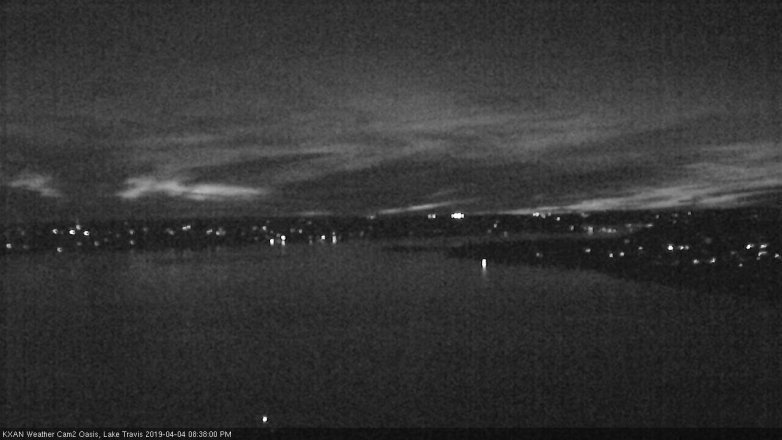 Lake Travis webcam, April 4, 2019 7:40 PM CT
