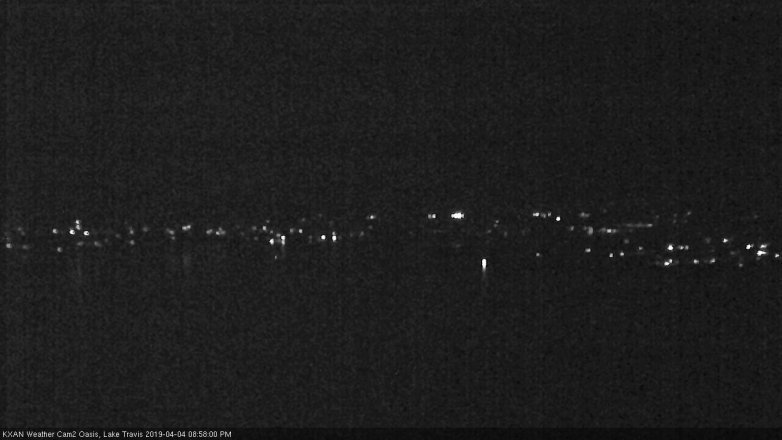 Lake Travis webcam, April 4, 2019 8:00 PM CT