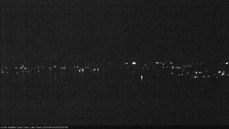 Lake Travis webcam, April 4, 2019 8:05 PM CT