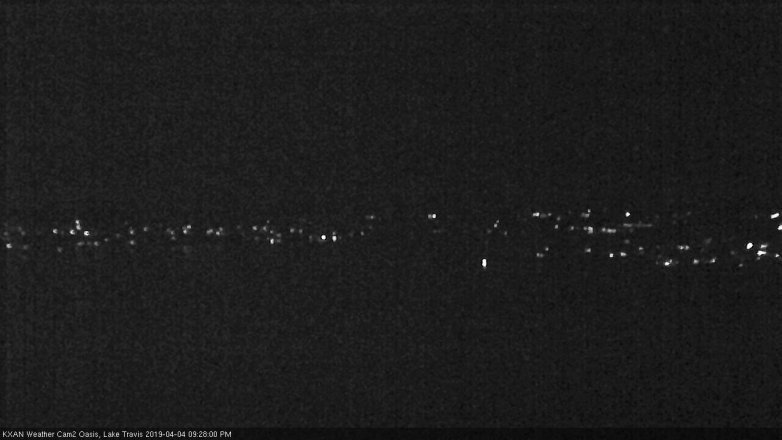 Lake Travis webcam, April 4, 2019 8:30 PM CT