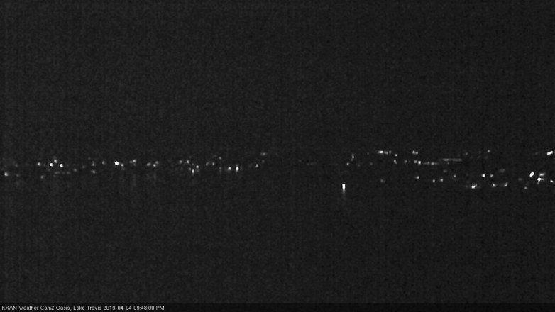 Lake Travis webcam, April 4, 2019 8:50 PM CT