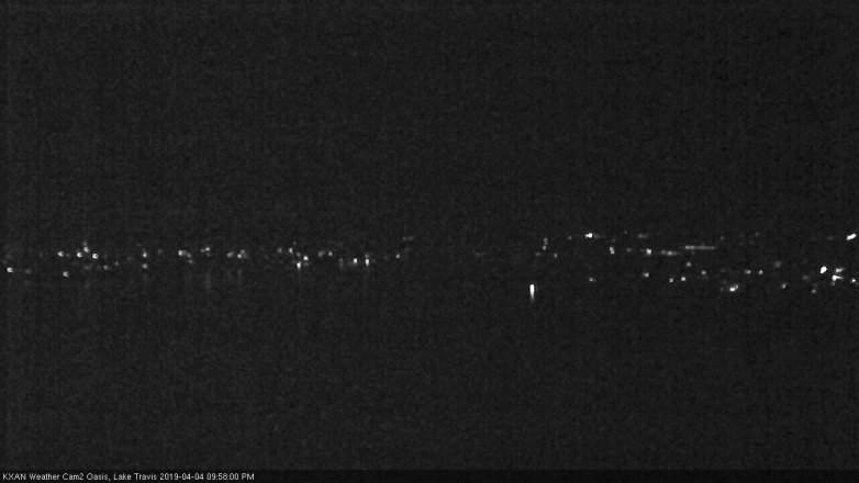 Lake Travis webcam, April 4, 2019 9:00 PM CT