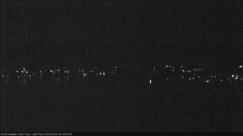 Lake Travis webcam, April 4, 2019 9:15 PM CT