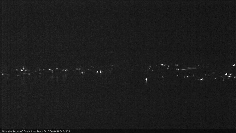 Lake Travis webcam, April 4, 2019 9:30 PM CT