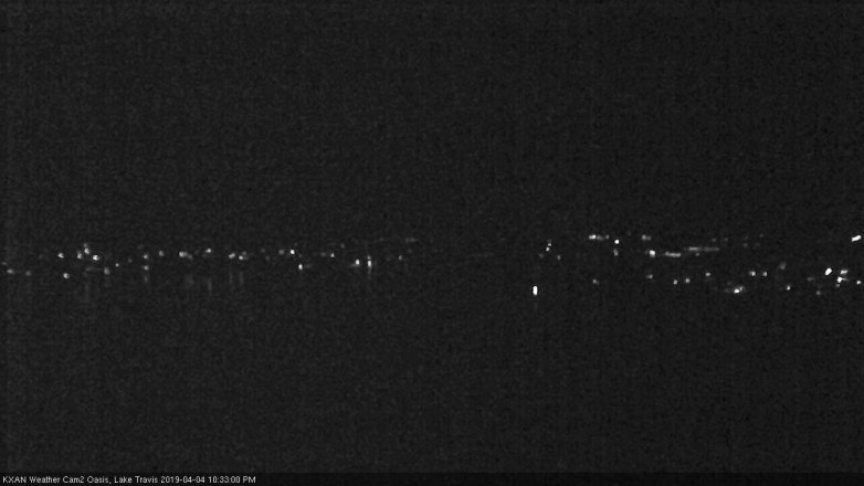Lake Travis webcam, April 4, 2019 9:35 PM CT
