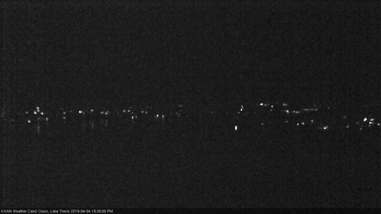 Lake Travis webcam, April 4, 2019 9:40 PM CT