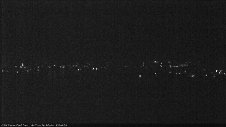 Lake Travis webcam, April 4, 2019 10:00 PM CT