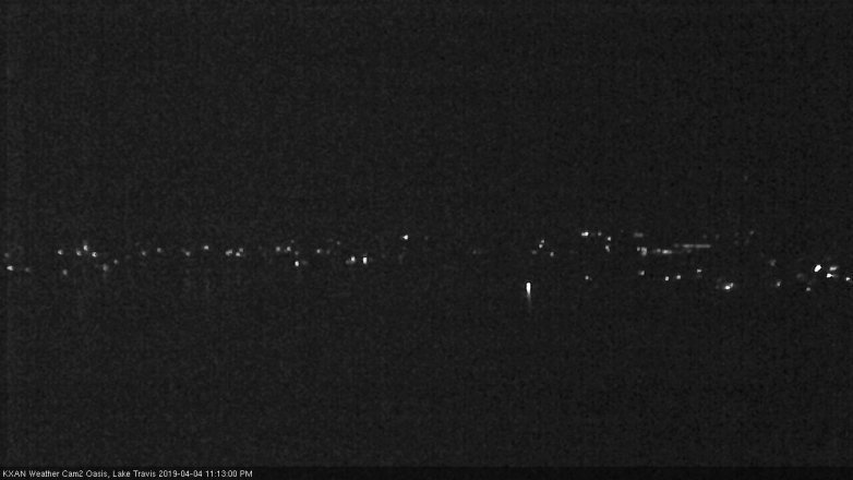 Lake Travis webcam, April 4, 2019 10:15 PM CT