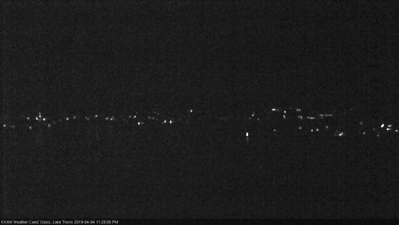 Lake Travis webcam, April 4, 2019 10:30 PM CT