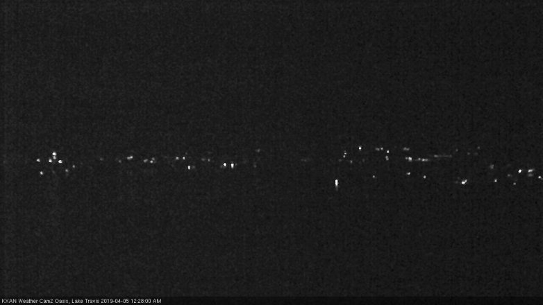 Lake Travis webcam, April 4, 2019 11:30 PM CT