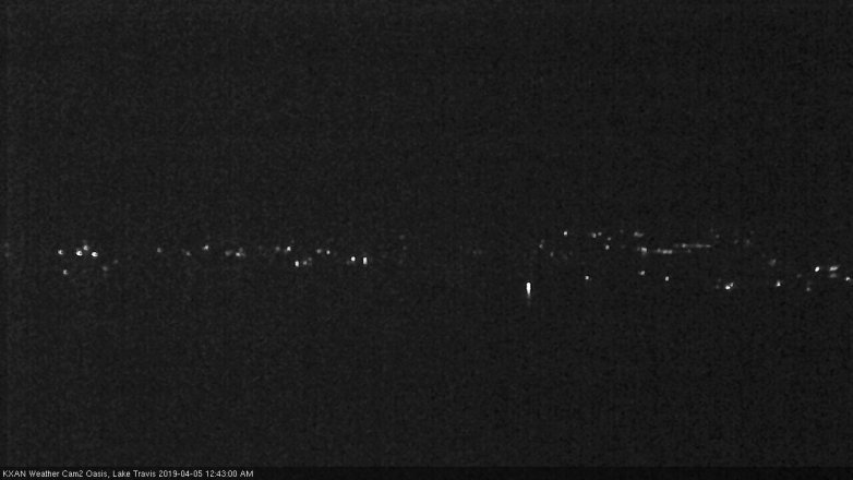 Lake Travis webcam, April 4, 2019 11:45 PM CT