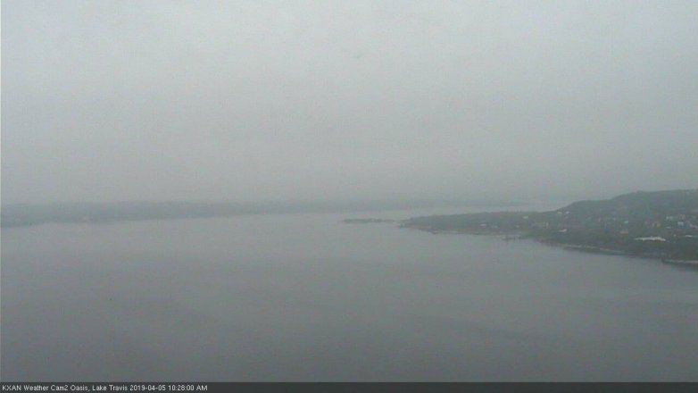 Lake Travis webcam, April 5, 2019 9:30 AM CT