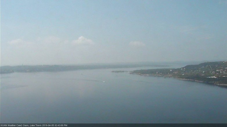 Lake Travis webcam, April 5, 2019 1:45 PM CT