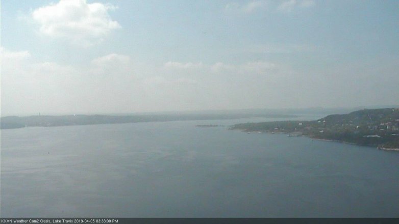 Lake Travis webcam, April 5, 2019 2:35 PM CT