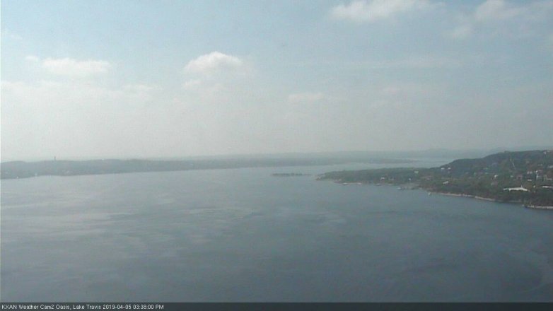 Lake Travis webcam, April 5, 2019 2:40 PM CT