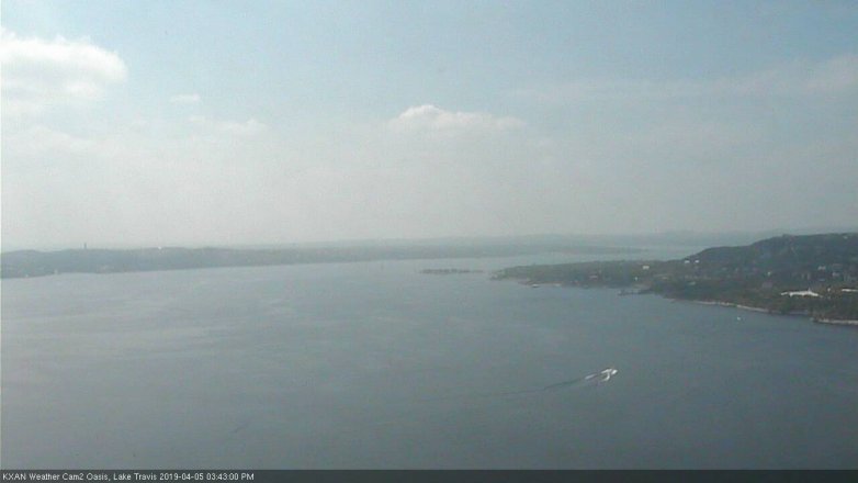 Lake Travis webcam, April 5, 2019 2:45 PM CT