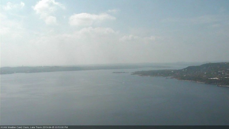 Lake Travis webcam, April 5, 2019 2:55 PM CT