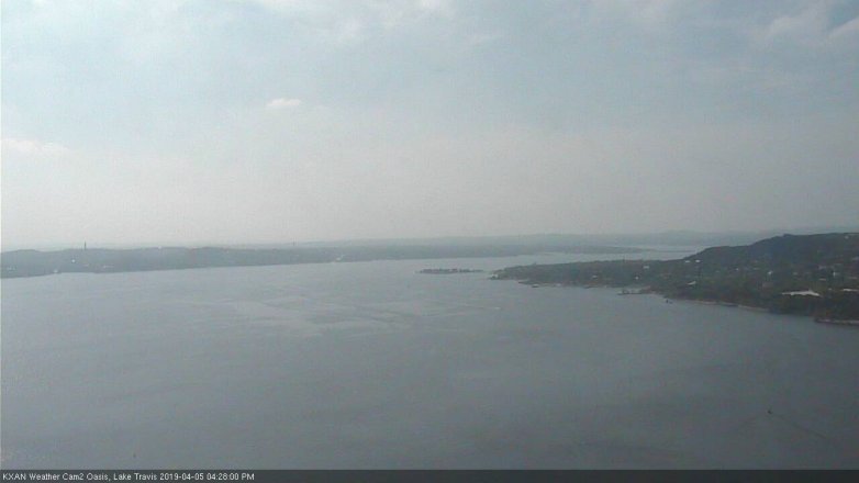 Lake Travis webcam, April 5, 2019 3:30 PM CT