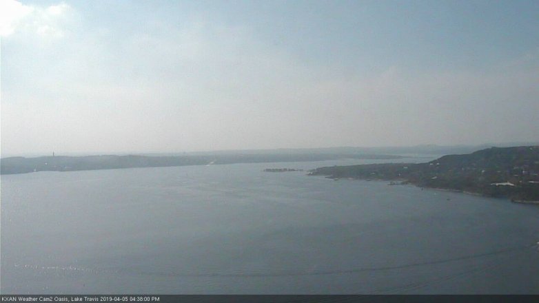 Lake Travis webcam, April 5, 2019 3:40 PM CT