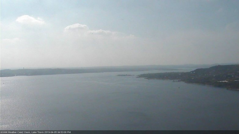Lake Travis webcam, April 5, 2019 3:55 PM CT