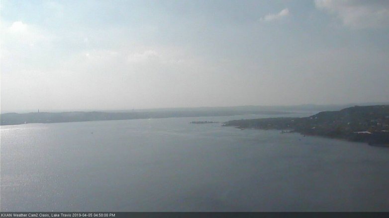 Lake Travis webcam, April 5, 2019 4:00 PM CT