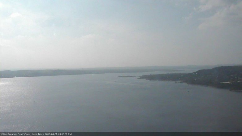 Lake Travis webcam, April 5, 2019 4:05 PM CT