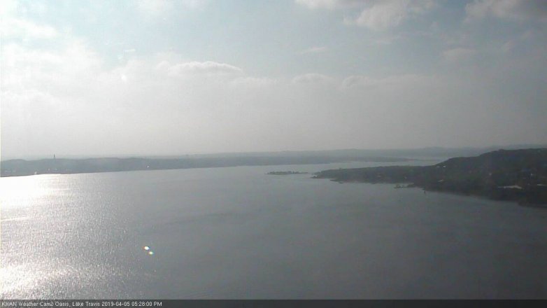 Lake Travis webcam, April 5, 2019 4:30 PM CT