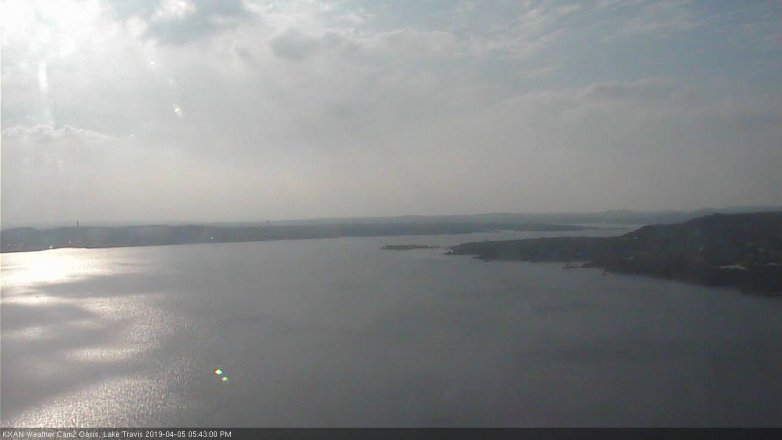 Lake Travis webcam, April 5, 2019 4:45 PM CT
