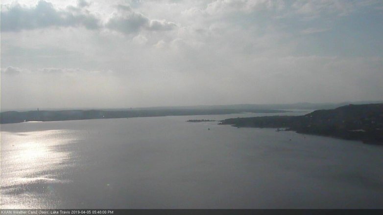 Lake Travis webcam, April 5, 2019 4:50 PM CT