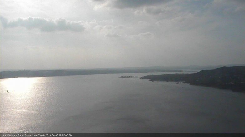 Lake Travis webcam, April 5, 2019 4:55 PM CT
