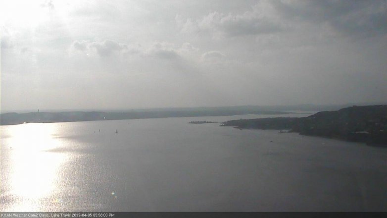 Lake Travis webcam, April 5, 2019 5:00 PM CT