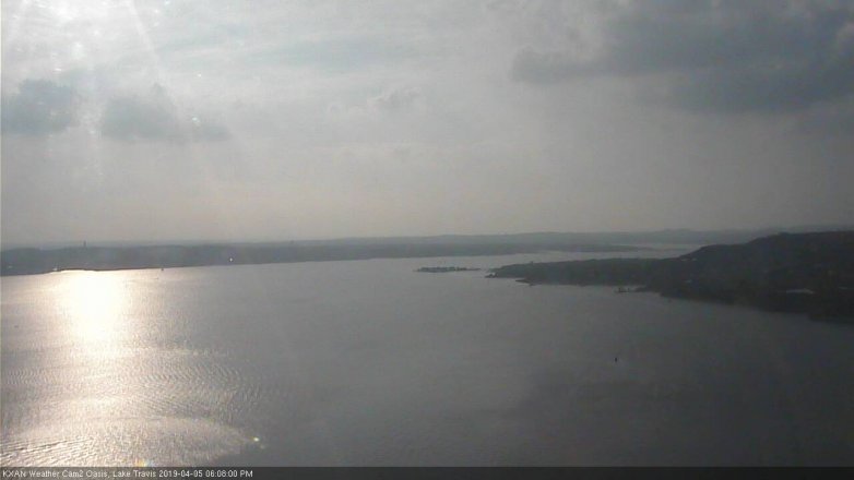 Lake Travis webcam, April 5, 2019 5:10 PM CT