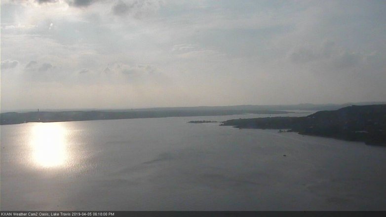 Lake Travis webcam, April 5, 2019 5:20 PM CT