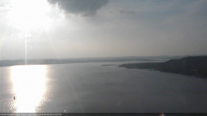 Lake Travis webcam, April 5, 2019 5:25 PM CT