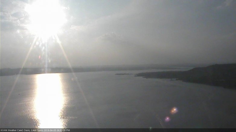 Lake Travis webcam, April 5, 2019 5:55 PM CT