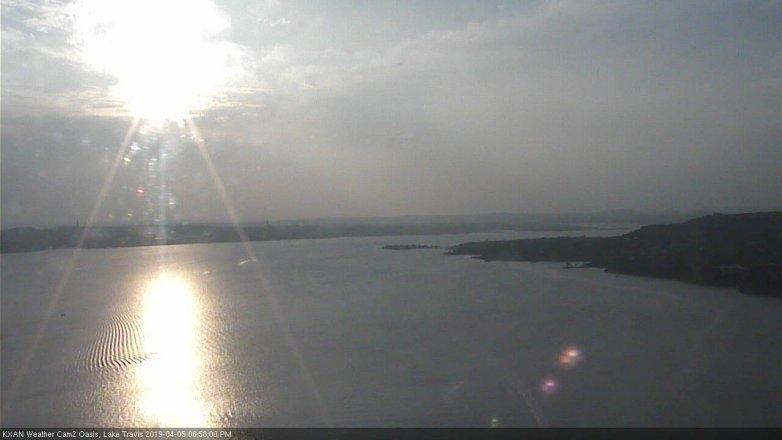 Lake Travis webcam, April 5, 2019 6:00 PM CT