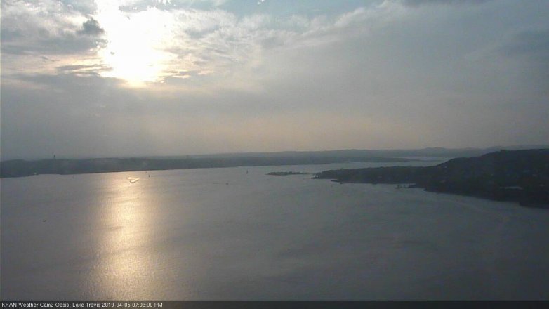 Lake Travis webcam, April 5, 2019 6:05 PM CT