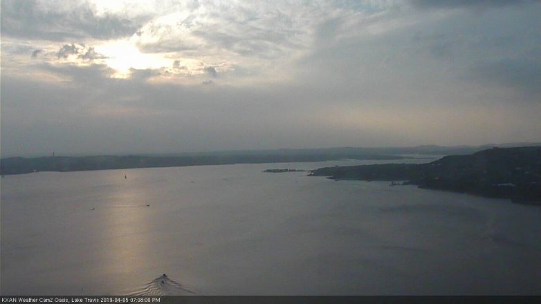 Lake Travis webcam, April 5, 2019 6:10 PM CT