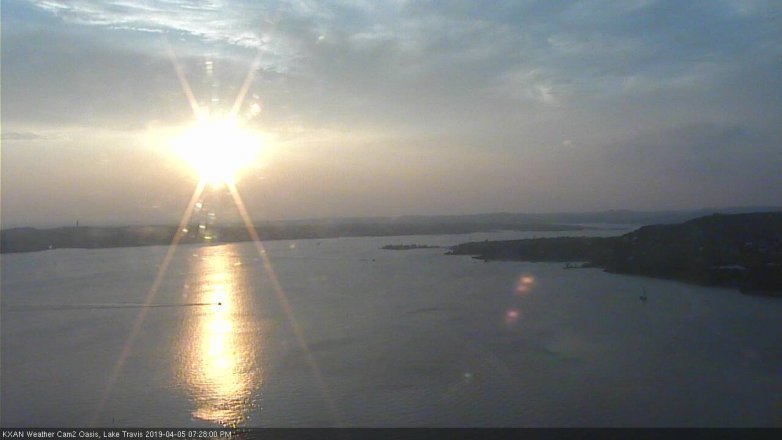 Lake Travis webcam, April 5, 2019 6:30 PM CT