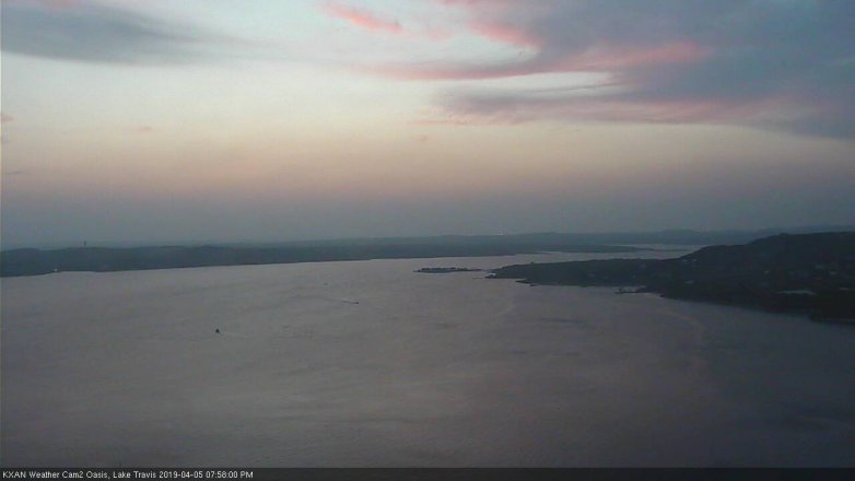 Lake Travis webcam, April 5, 2019 7:00 PM CT