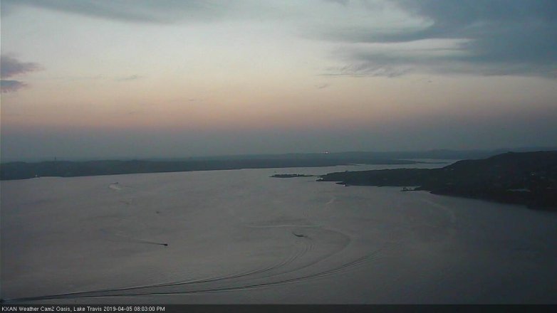 Lake Travis webcam, April 5, 2019 7:05 PM CT