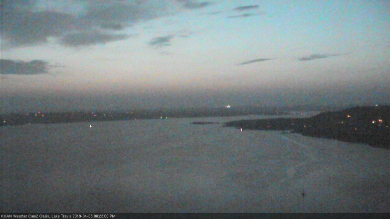 Lake Travis webcam, April 5, 2019 7:25 PM CT