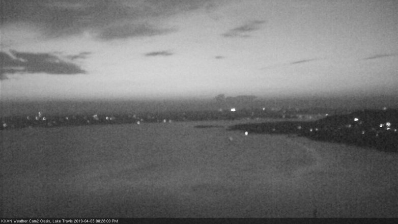 Lake Travis webcam, April 5, 2019 7:30 PM CT