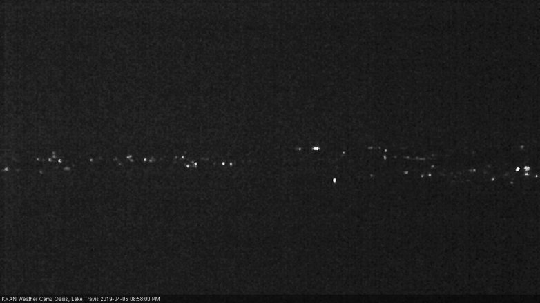 Lake Travis webcam, April 5, 2019 8:00 PM CT