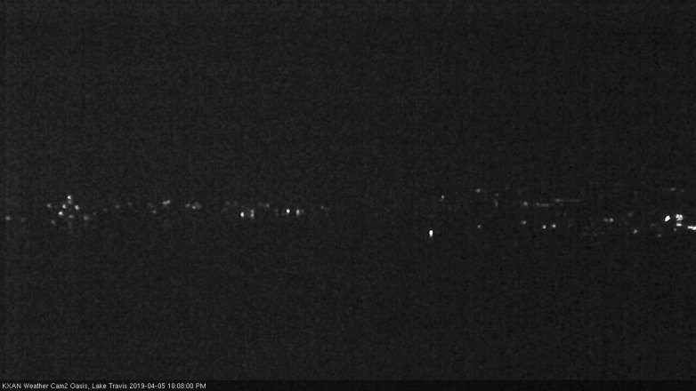 Lake Travis webcam, April 5, 2019 9:10 PM CT